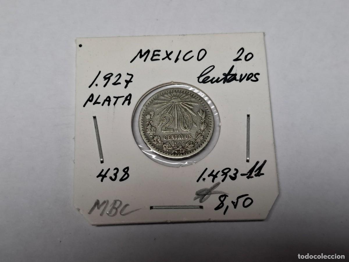 Monedas antiguas de Am&eacute;rica: 20 CENTAVOS de PLATA de 1927 KM 438 MEXICO en MBC