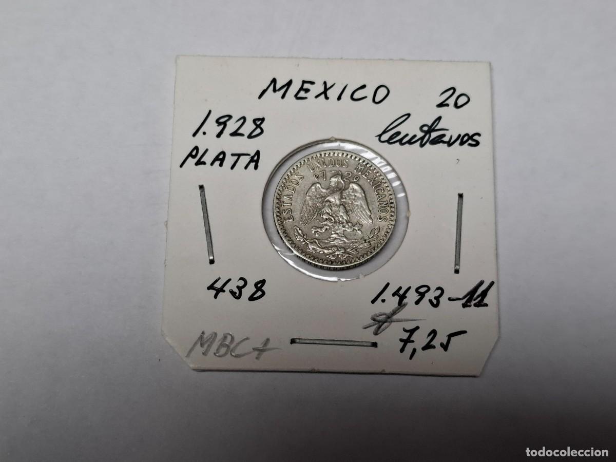 Monedas antiguas de Am&eacute;rica: 20 CENTAVOS de PLATA de 1928 KM 438 MEXICO en MBC+