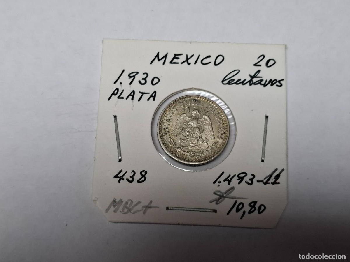 Monedas antiguas de Am&eacute;rica: 20 CENTAVOS de PLATA de 1930 KM 438 MEXICO en MBC+
