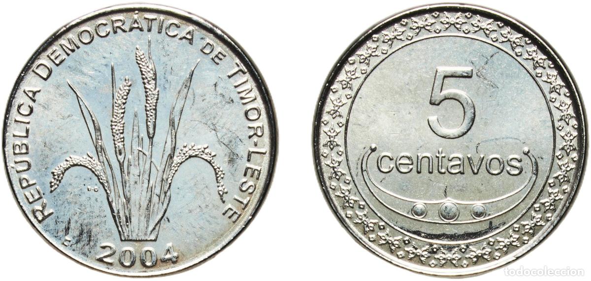 Monedas antiguas de Am&eacute;rica: Timor-Leste Republic 2004 5 Centavos Nickel clad steel Lisbon Mint (1500000) 4.06g UNC KM 2
