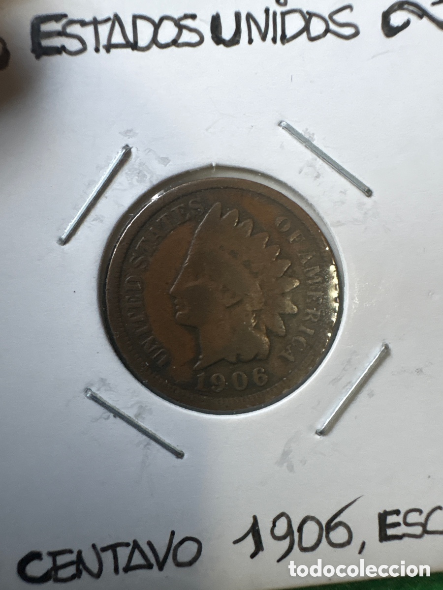 Monedas antiguas de Am&eacute;rica: Moneda 1 centavo 1906, EEUU (A6)