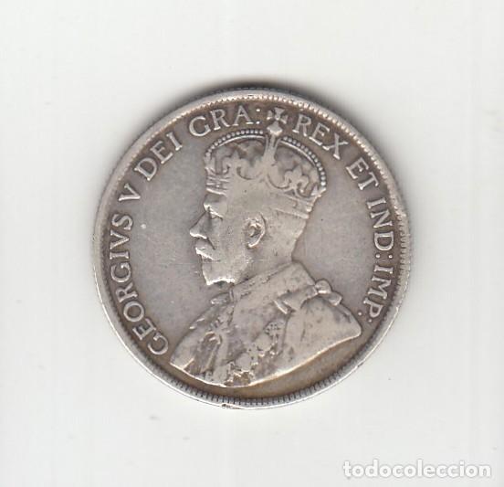 Monedas antiguas de Am&eacute;rica: TERRANOVA. Moneda de 50 cent. de Plata de 1919. BC.