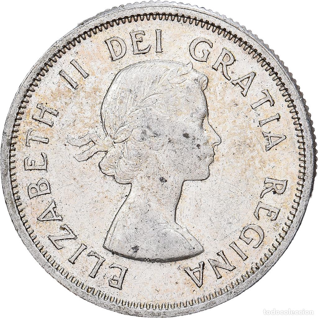 Monedas antiguas de Am&eacute;rica: [#1530058] Canad&aacute;, Elizabeth II, 25 Cents, 1962, Royal Canadian Mint, Plata, MBC+, KM:52