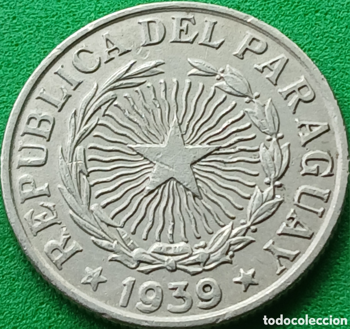 Monedas antiguas de Am&eacute;rica: Paraguay 5 pesos 1939 km#18
