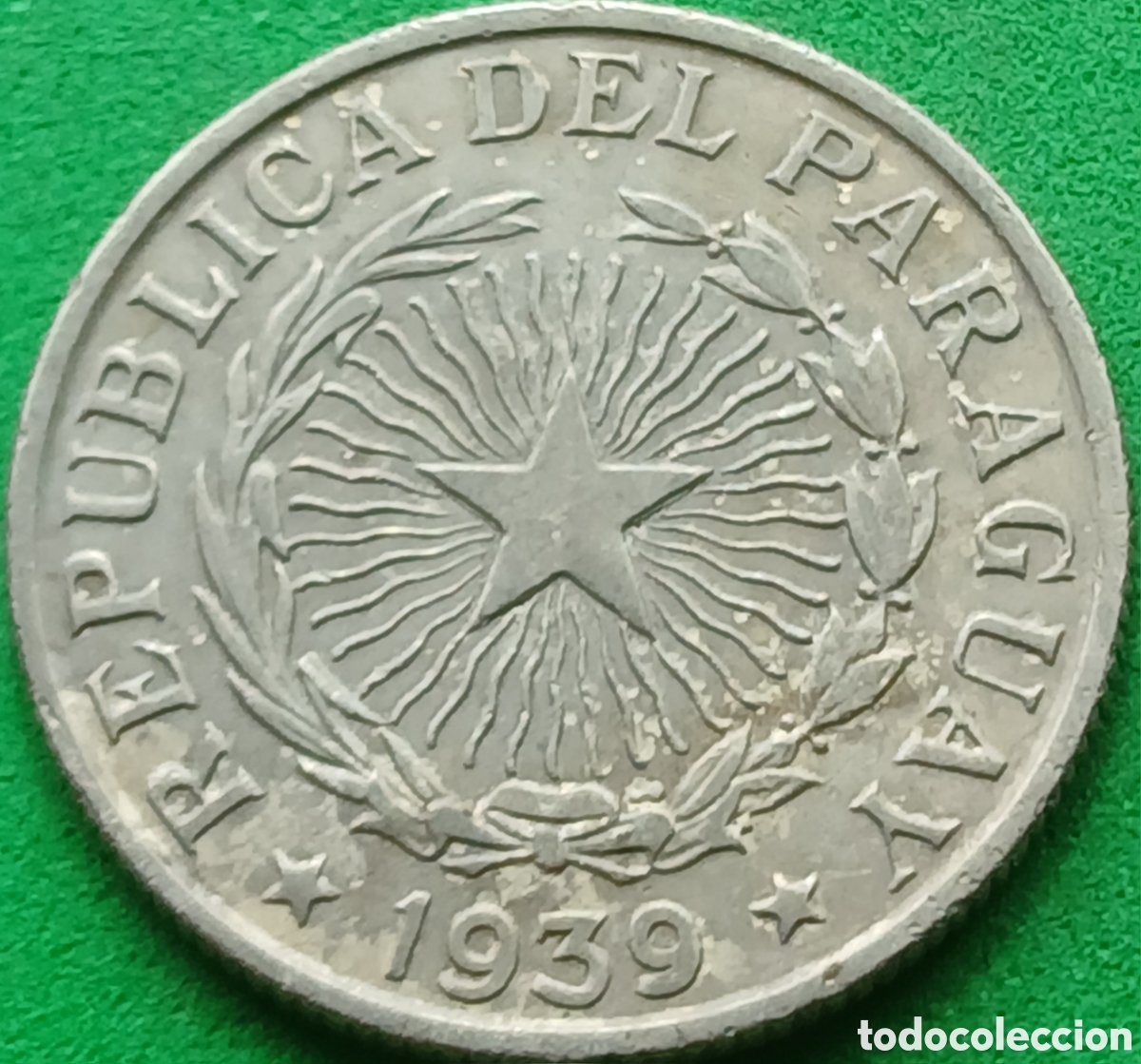 Monedas antiguas de Am&eacute;rica: Paraguay 10 pesos 1939 km#19