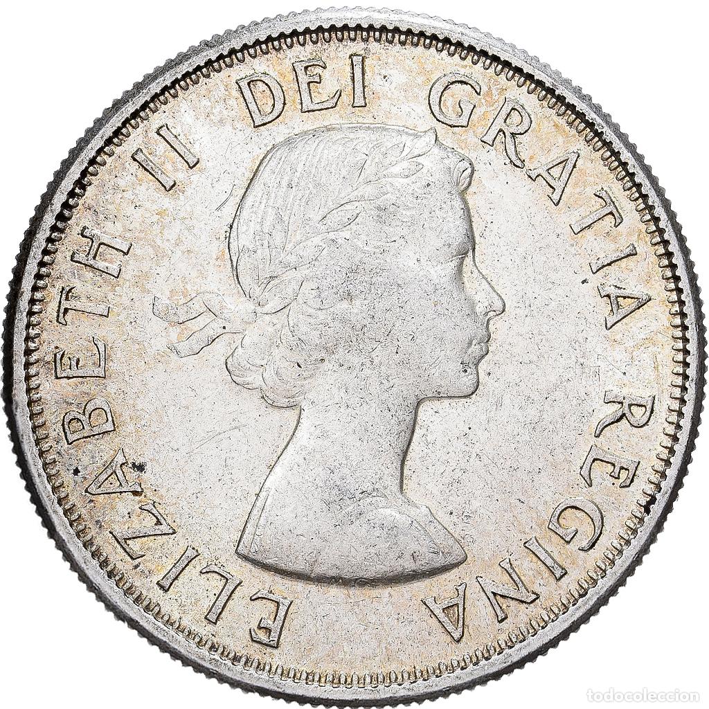 Monedas antiguas de Am&eacute;rica: [#1530069] Canad&aacute;, Elizabeth II, 50 Cents, 1963, Royal Canadian Mint, Plata, BC+, KM:56
