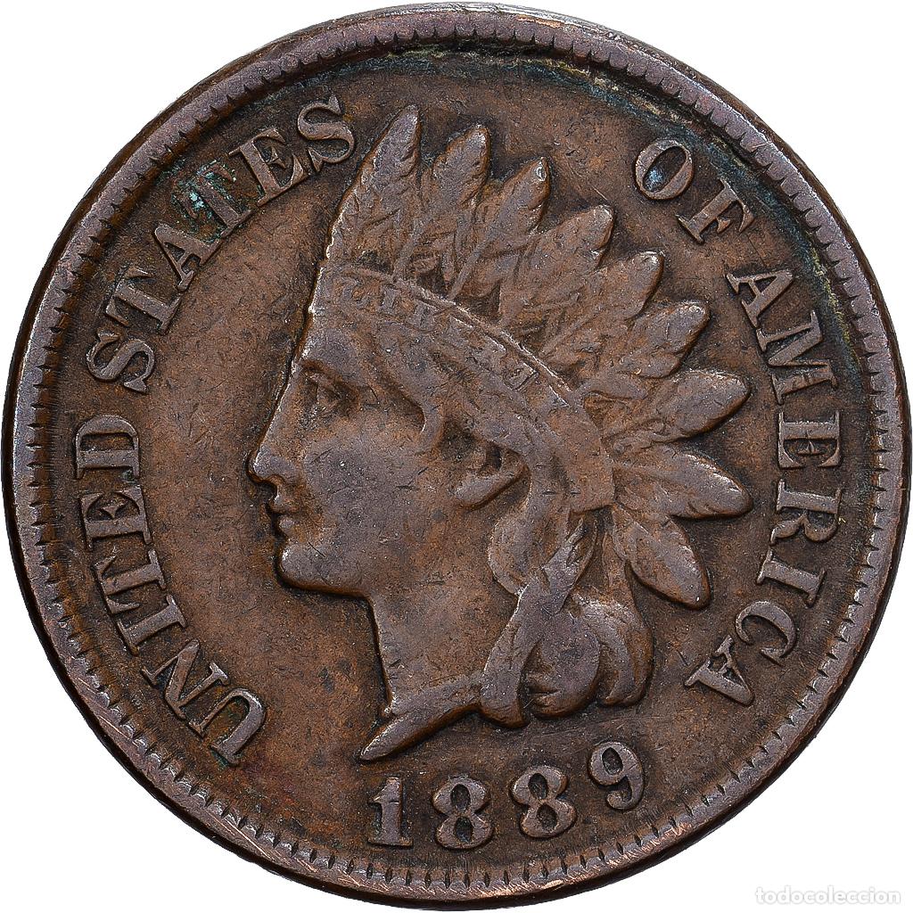 Monedas antiguas de Am&eacute;rica: [#1530113] Estados Unidos, Cent, Indian Head Cent, 1889, U.S. Mint, Bronce, MBC, KM:90a