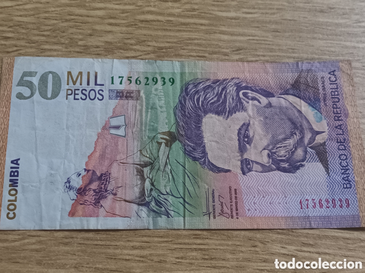 Monedas antiguas de Am&eacute;rica: BILLETE DE 50000 PESOS COLOMBIANOS DEL 9 DE MARZO DEL 2005
