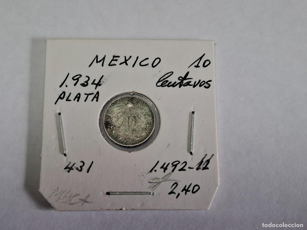 Monedas antiguas de Am&eacute;rica: 10 CENTAVOS de PLATA de 1934 KM 431 MEXICO en MBC+