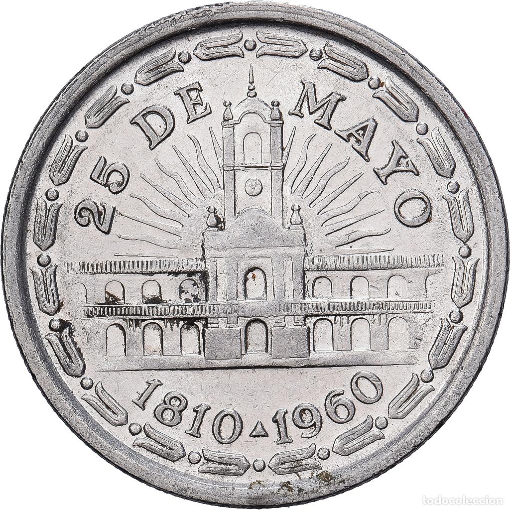 Monedas antiguas de Am&eacute;rica: [#1513297] Argentina, Peso, 1960, N&iacute;quel recubierto de acero, MBC, KM:58