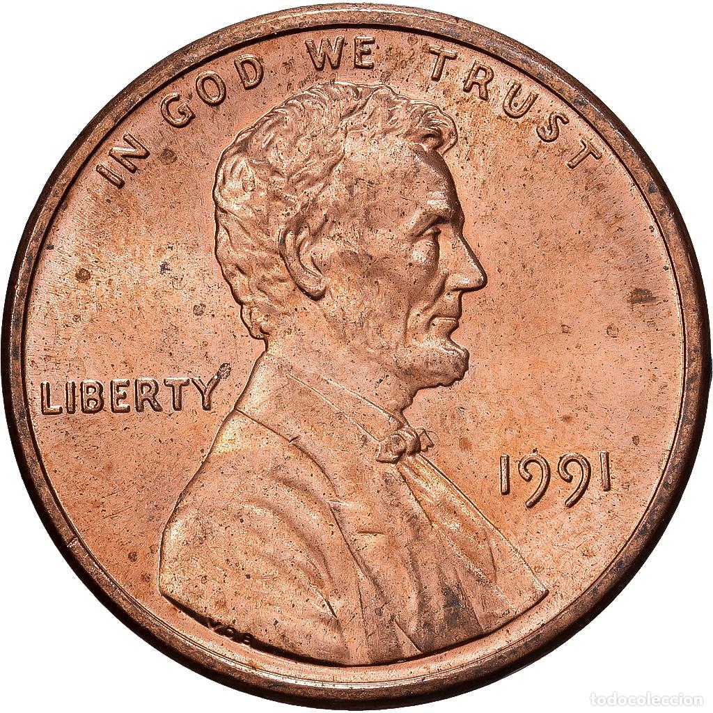 Monedas antiguas de Am&eacute;rica: [#1513314] Estados Unidos, Cent, Lincoln Cent, 1991, Philadelphia, Cobre chapado en cinc