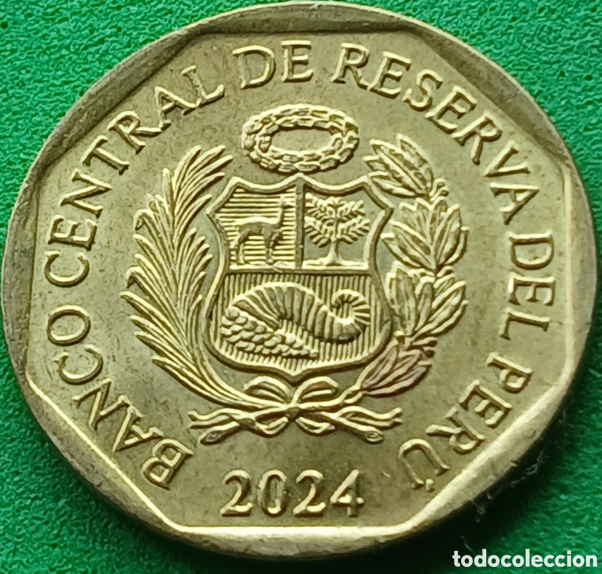 Monedas antiguas de Am&eacute;rica: Per&uacute; 20 centimos 2024 km#306.4 poco com&uacute;n