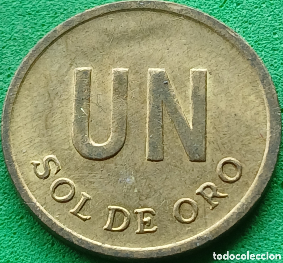 Monedas antiguas de Am&eacute;rica: Per&uacute; un sol de oro 1976 km#266.1