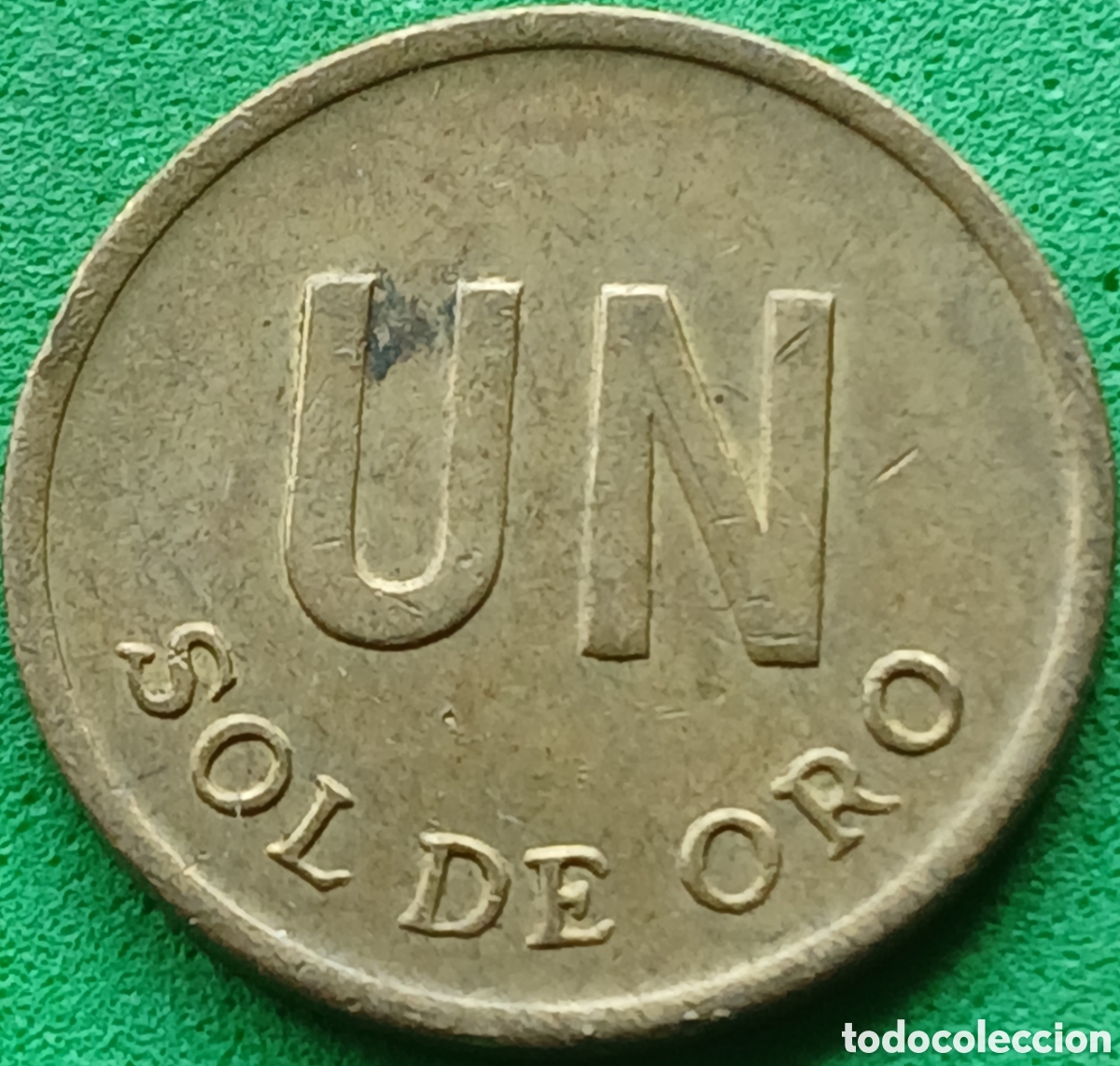 Monedas antiguas de Am&eacute;rica: Per&uacute; un sol de oro 1975 km#266.1