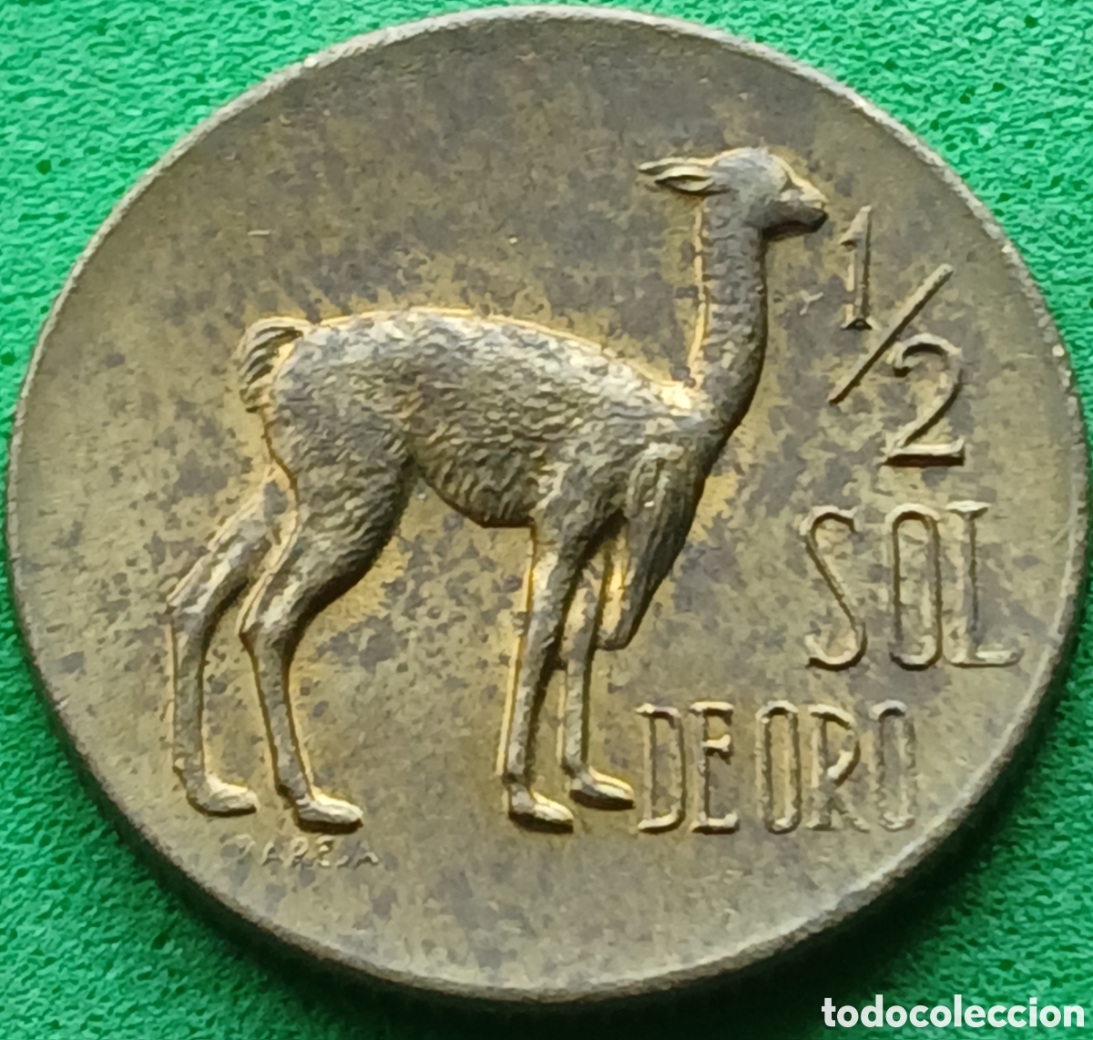 Monedas antiguas de Am&eacute;rica: Per&uacute; &frac12; sol de oro 1970 km#247