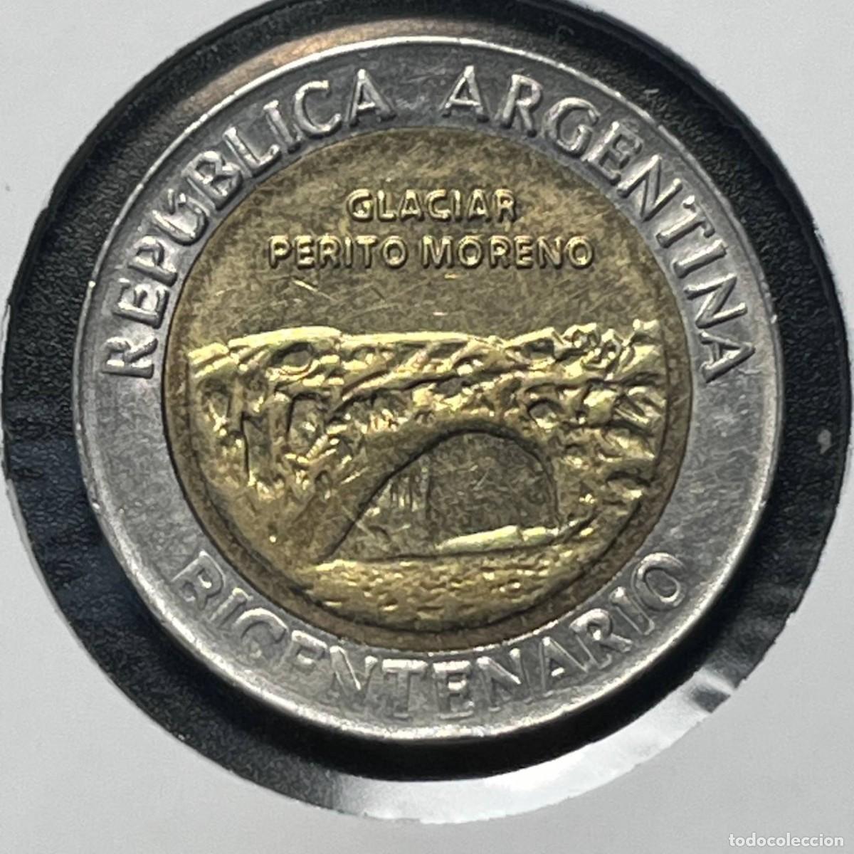 Monedas antiguas de Am&eacute;rica: ARGENTINA 1 PESO 2010 KM#160 &rdquo;Glaciar Perito Moreno&rdquo; BIMETALLIC UNC