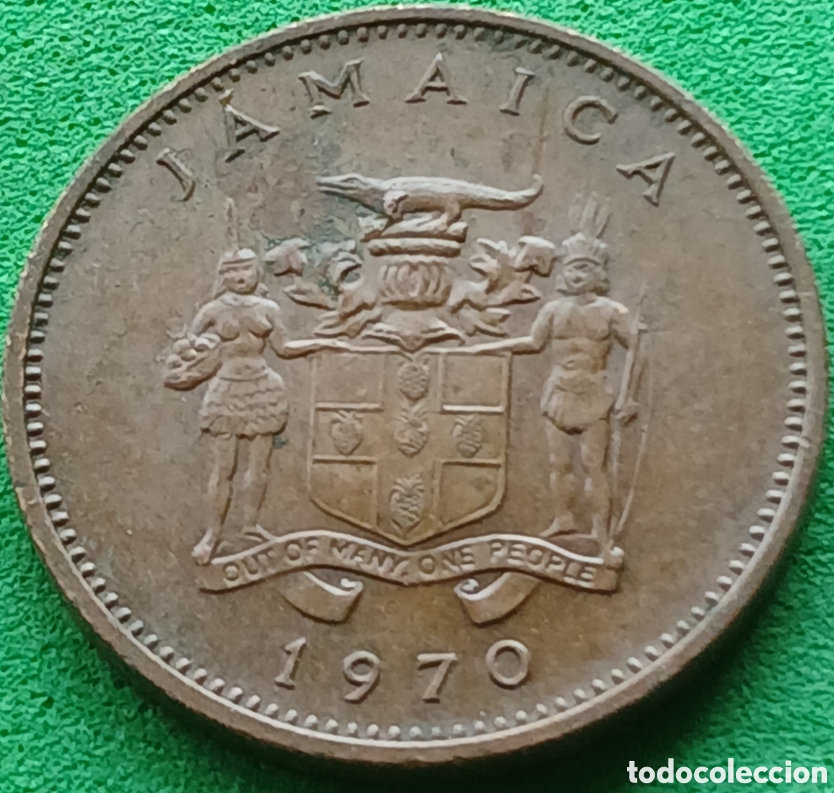 Monedas antiguas de Am&eacute;rica: Jamaica 1 cent 1970 km#45