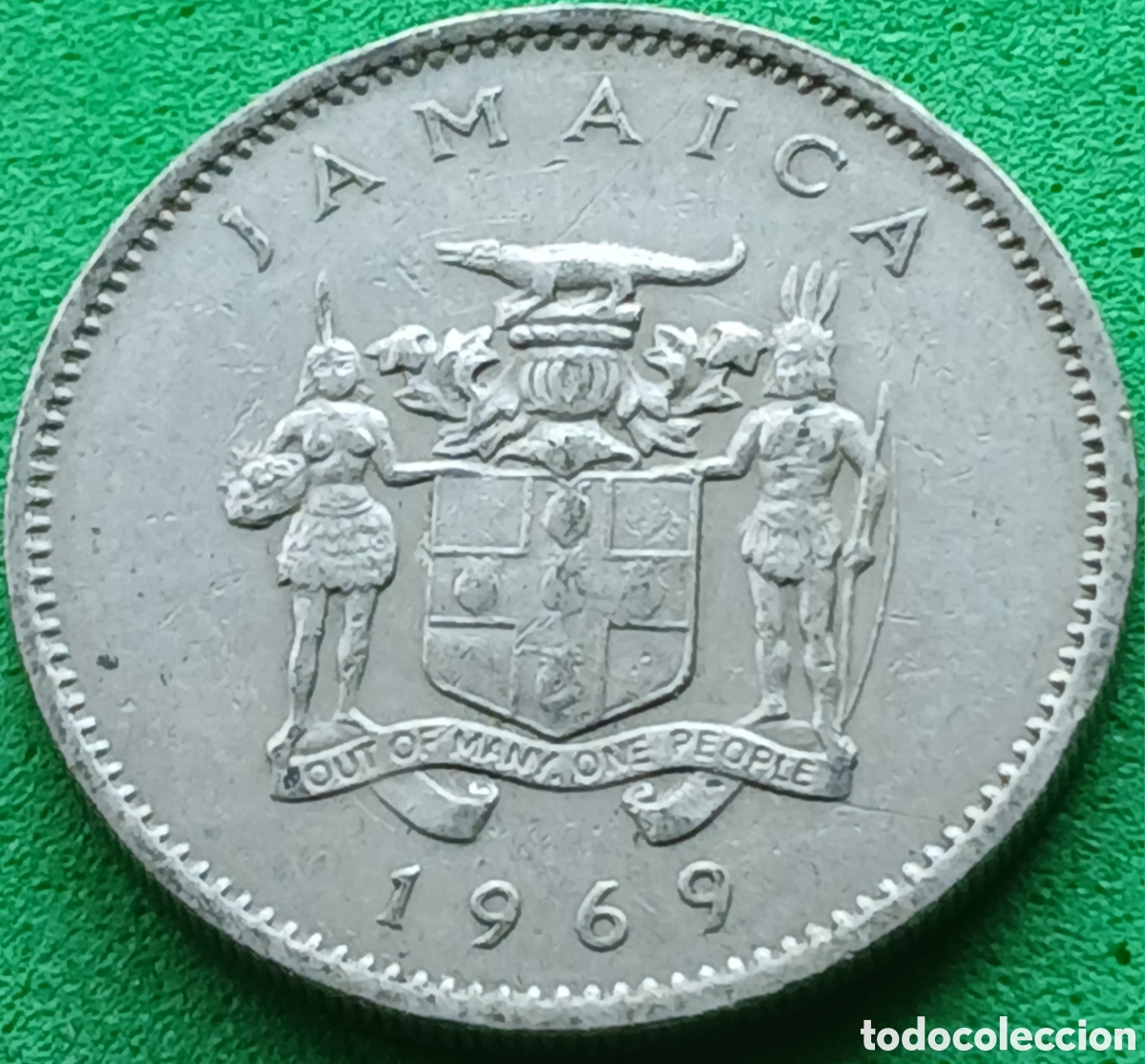 Monedas antiguas de Am&eacute;rica: Jamaica 10 cents 1969 km#47