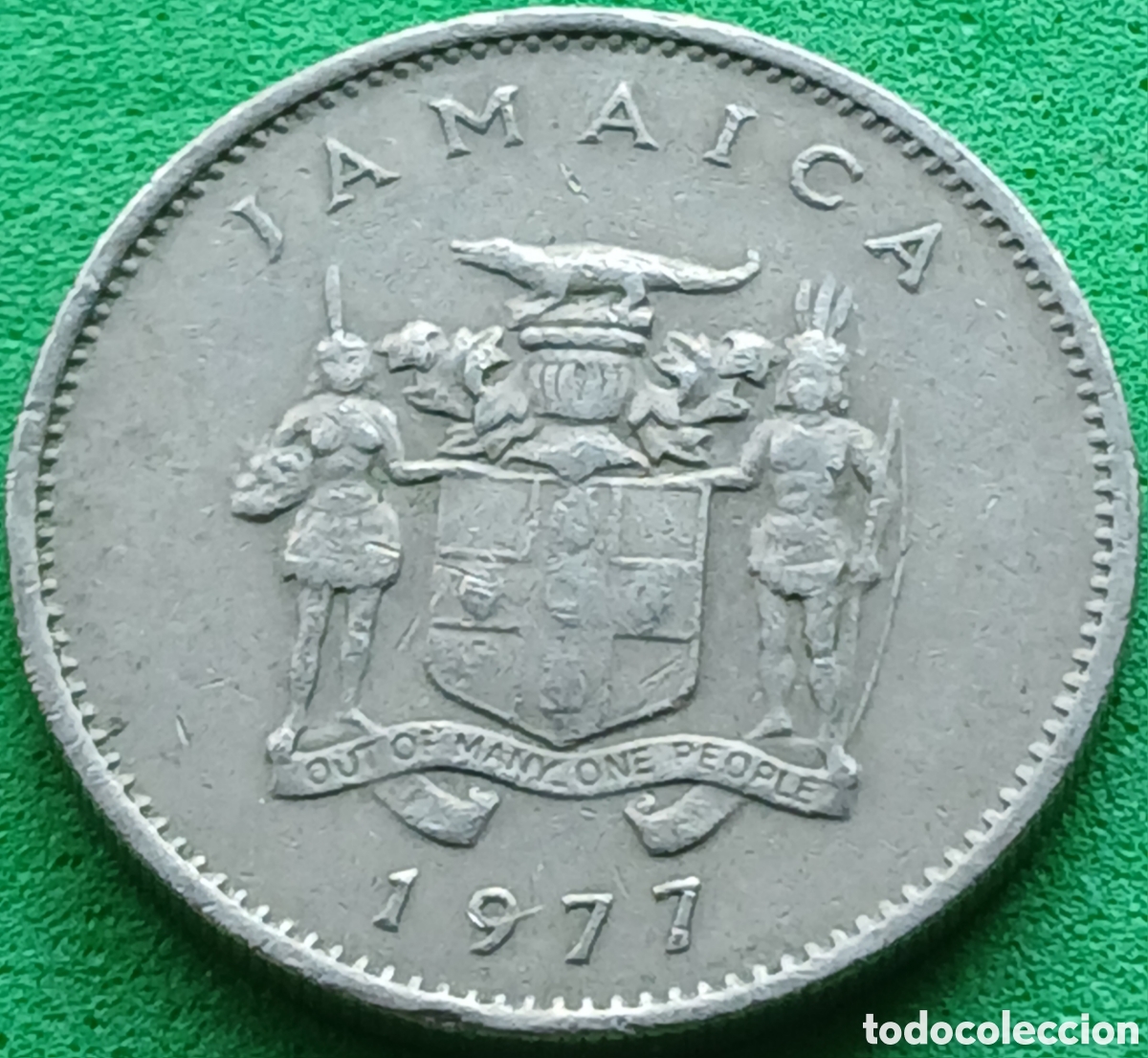 Monedas antiguas de Am&eacute;rica: Jamaica 10 cents 1977 km#47