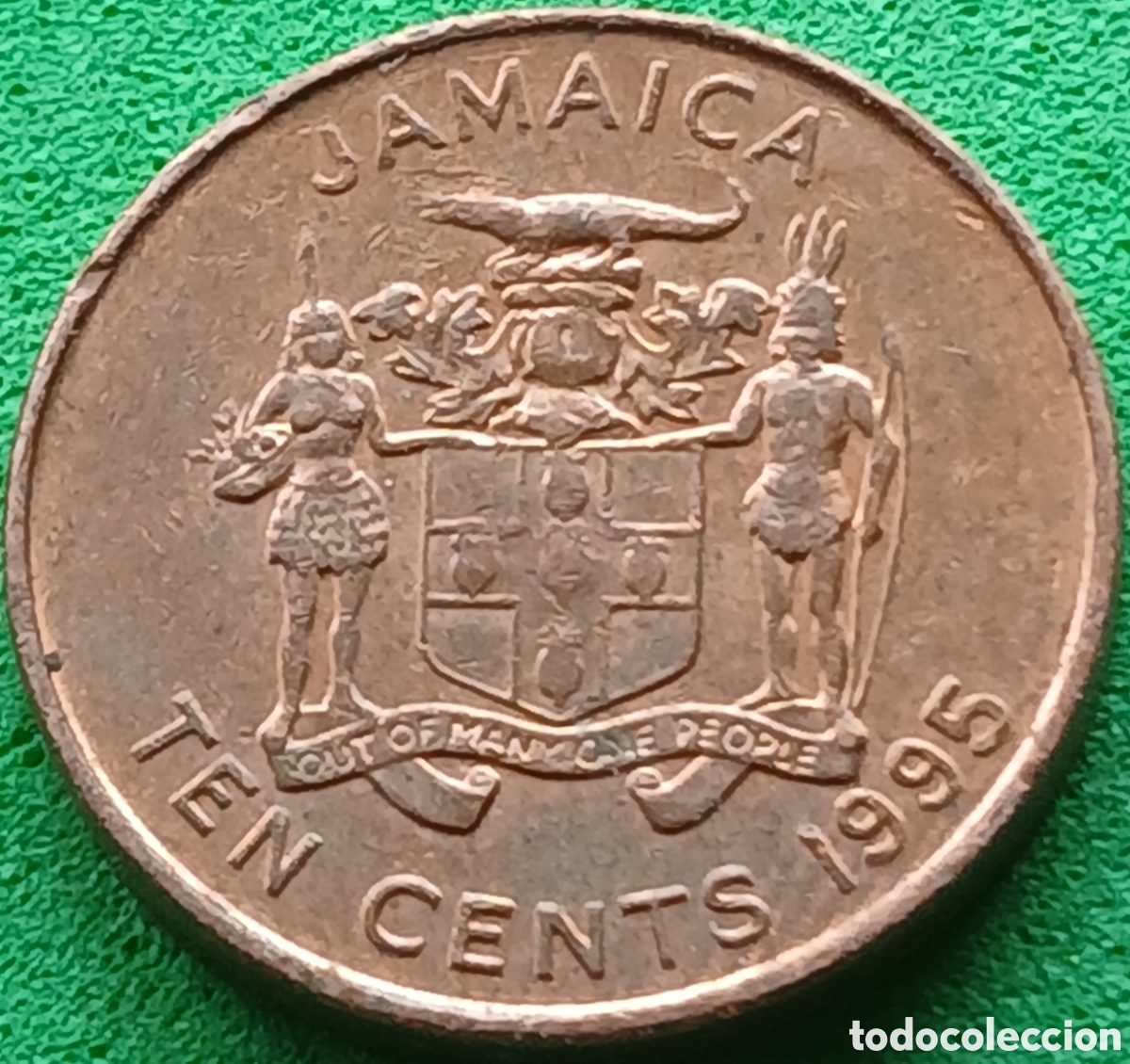 Monedas antiguas de Am&eacute;rica: Jamaica 10 cents 1995 km#146.2