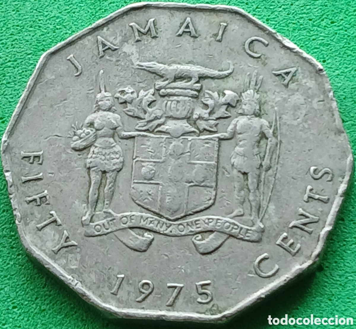 Monedas antiguas de Am&eacute;rica: Jamaica 50 cents 1975 km#65
