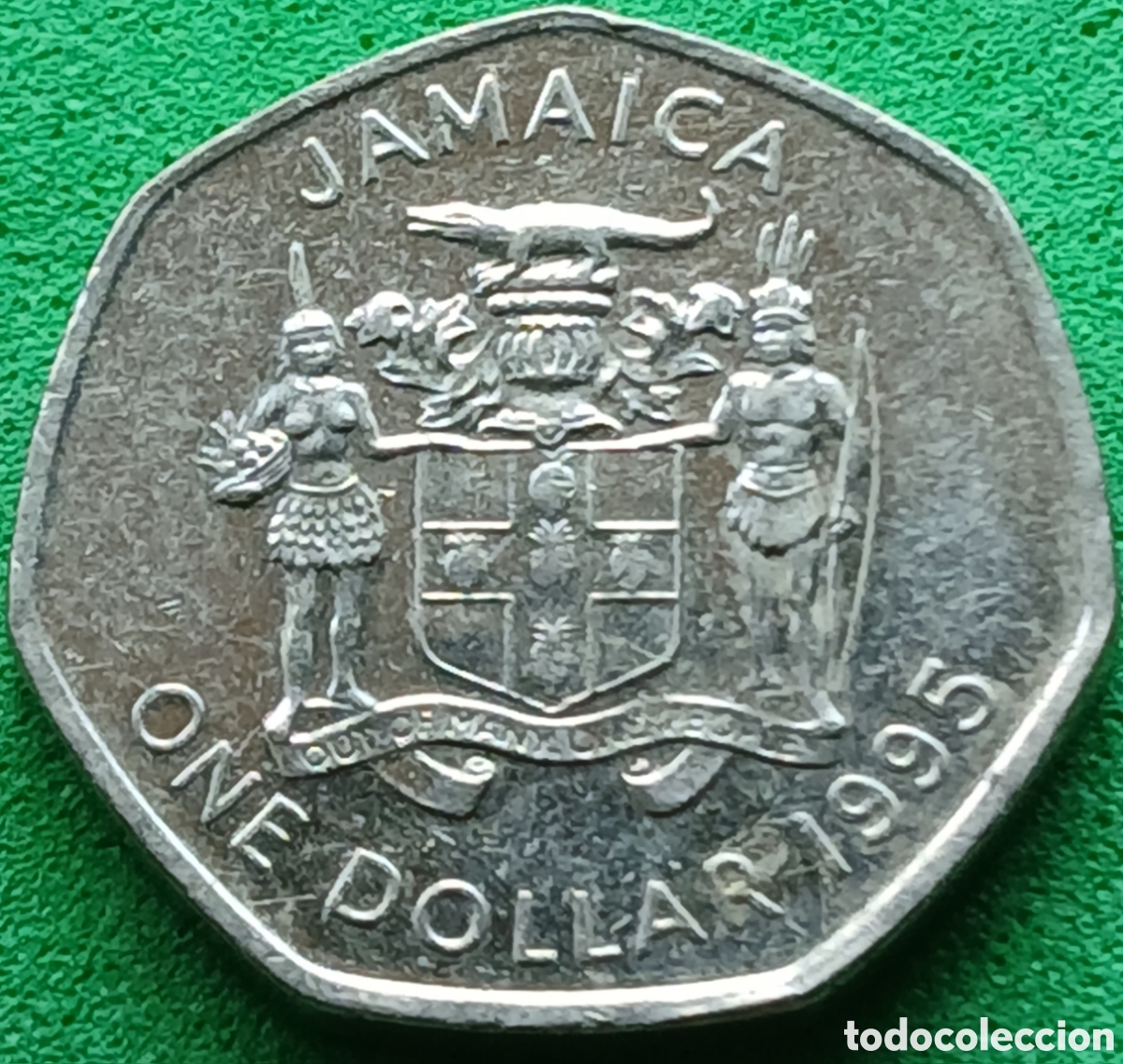 Monedas antiguas de Am&eacute;rica: Jamaica one dollar 1995 km#164