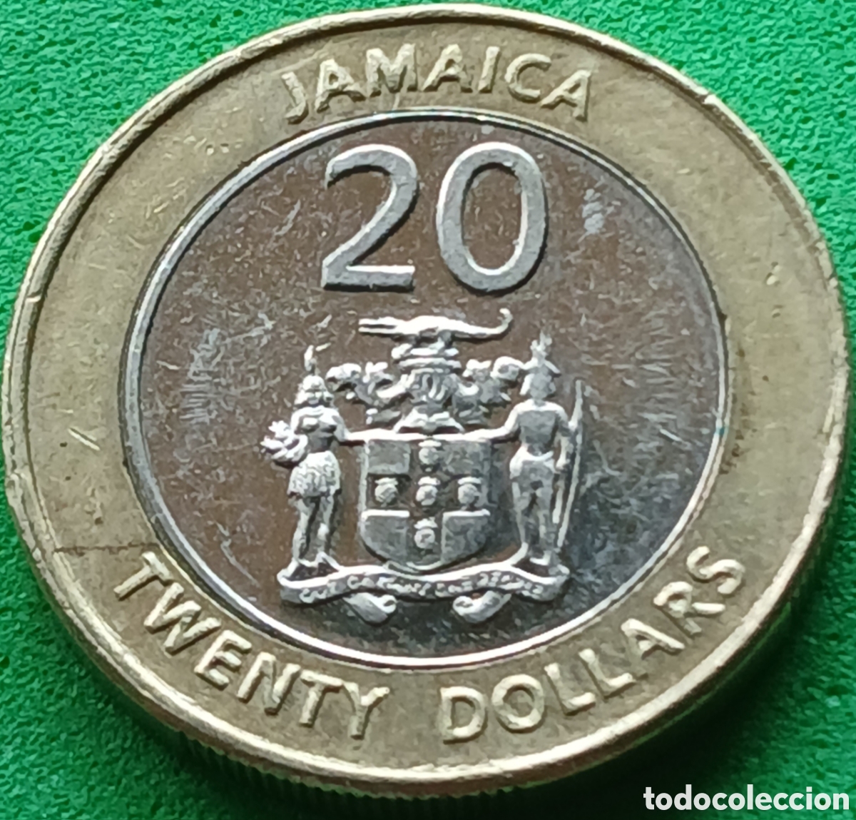Monedas antiguas de Am&eacute;rica: Jamaica 20 dollars 2008 km#182 poco com&uacute;n