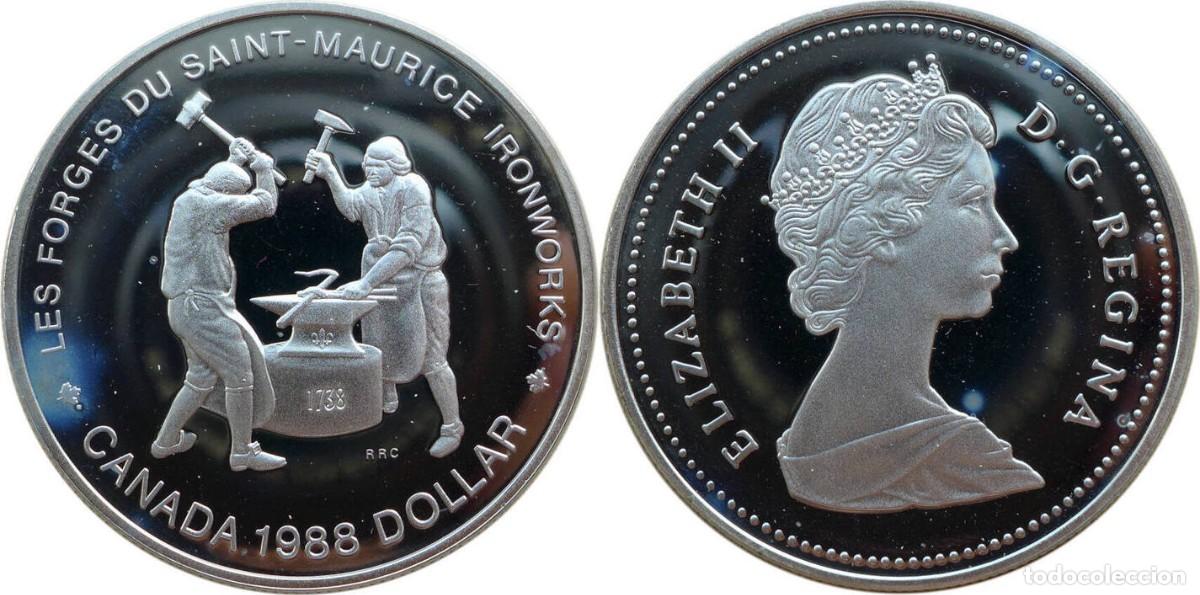 Monedas antiguas de Am&eacute;rica: CANADA 1 DOLAR 1988 .......