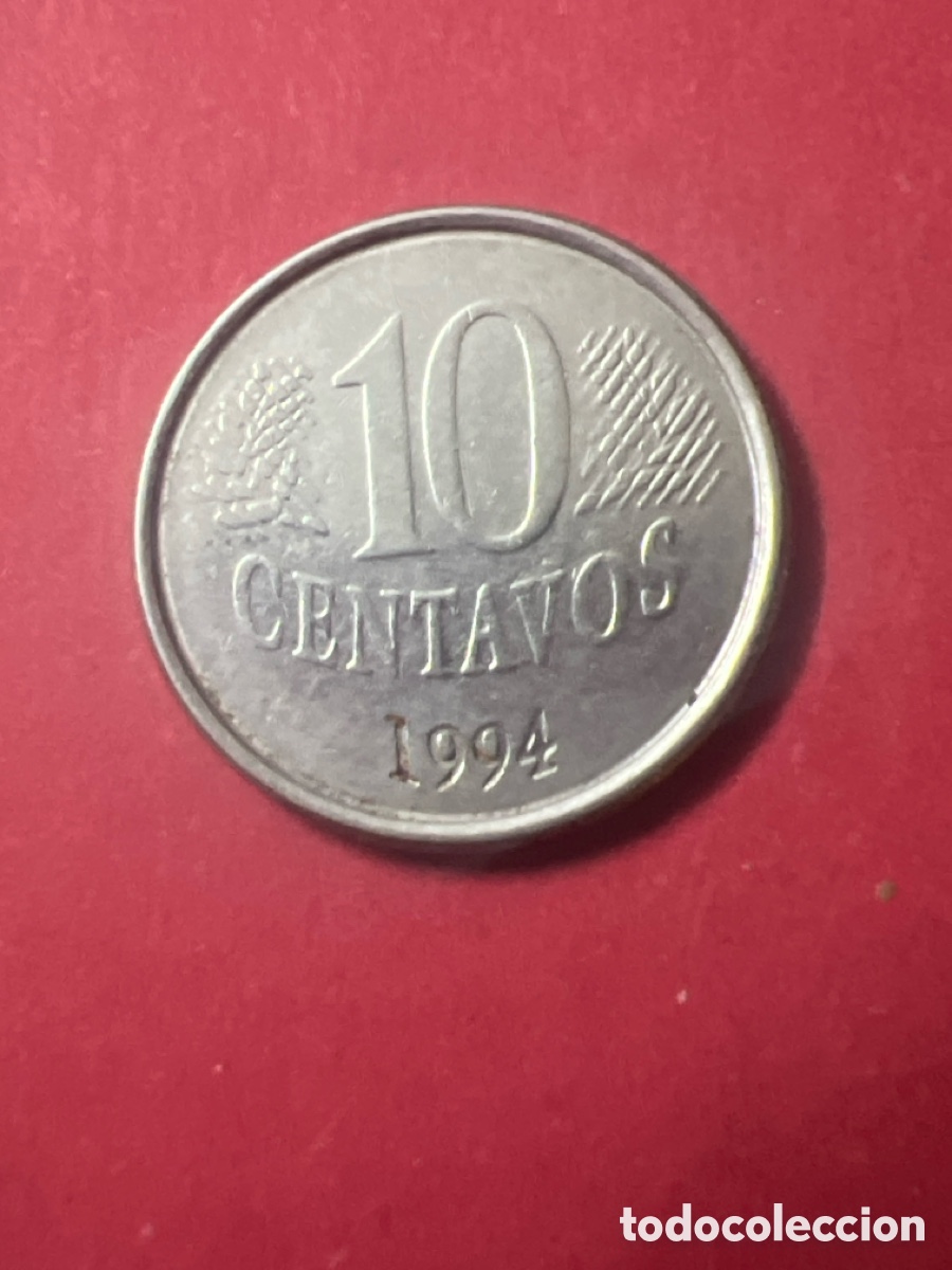 Monedas antiguas de Am&eacute;rica: C554. BRASIL - 10 CENTAVOS - 1994 - Foto 2
