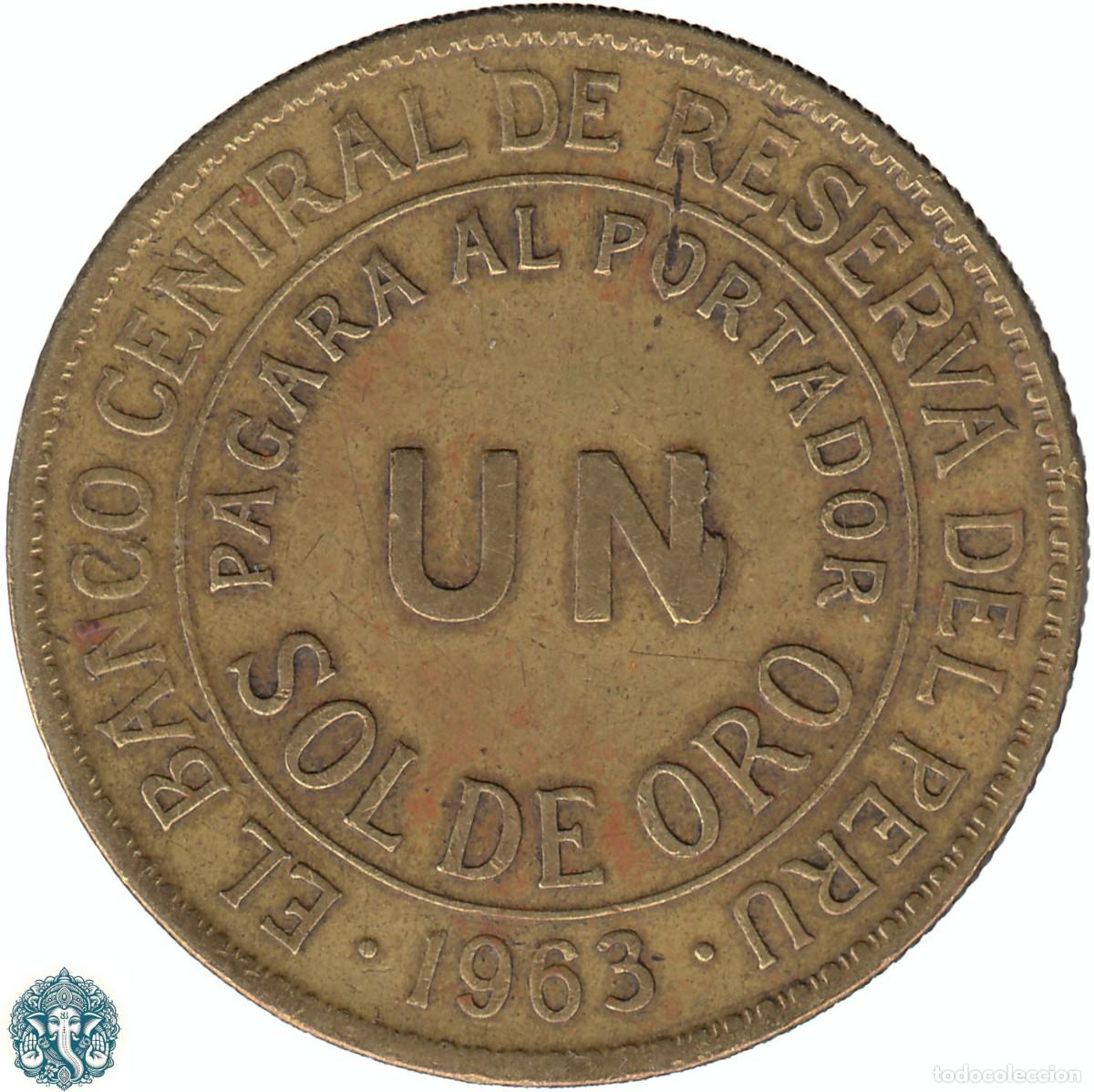 Monedas antiguas de Am&eacute;rica: PER&Uacute; 1 Un Sol 1963 KM#222