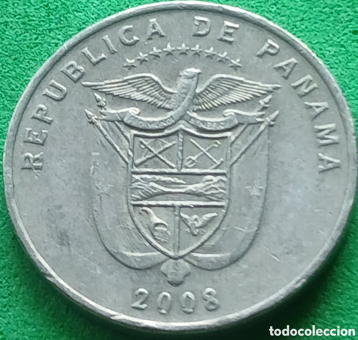 Alte M&uuml;nzen aus Amerika: Panam&aacute; cinco centesimos 2008 km#133