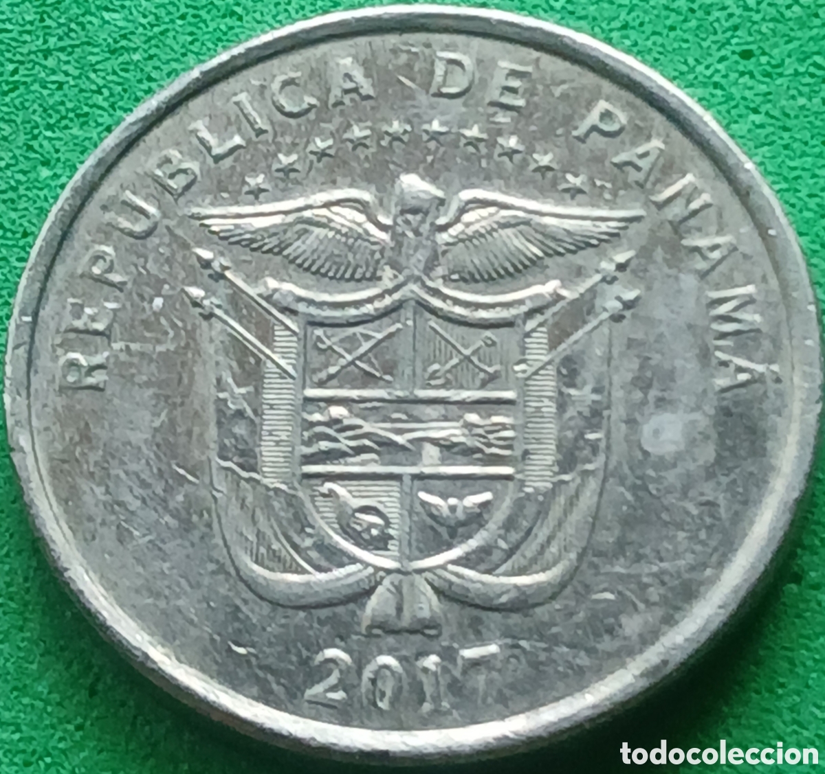 Alte M&uuml;nzen aus Amerika: Panam&aacute; cinco centesimos 2017 UC#1