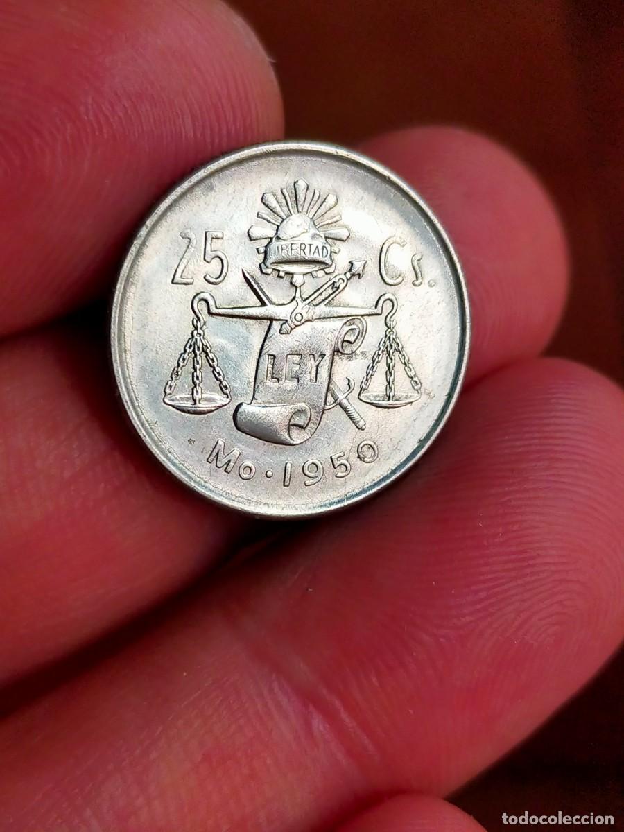 Monedas antiguas de Am&eacute;rica: MONEDA DE 25 VEINTICINCO CENTAVOS MEJICO MEXICO 1950 ESCELENTE CONSERVACION