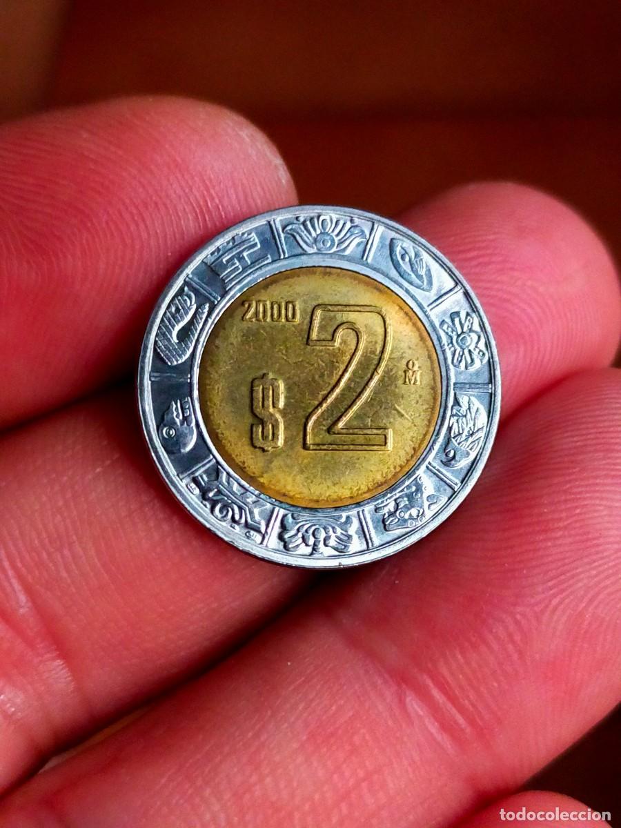Monedas antiguas de Am&eacute;rica: MONEDA DE 2 DOS PESOS MEJICO MEXICO 2000 MUY BUENA CONSERVACION