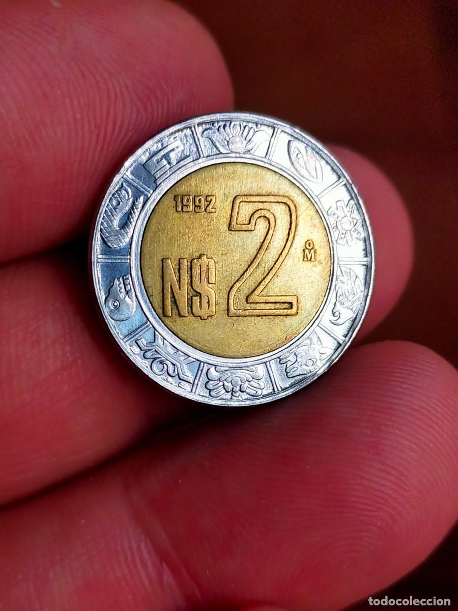 Monedas antiguas de Am&eacute;rica: MONEDA DE 2 DOS PESOS MEJICO MEXICO 1992 MUY BUENA CONSERVACION