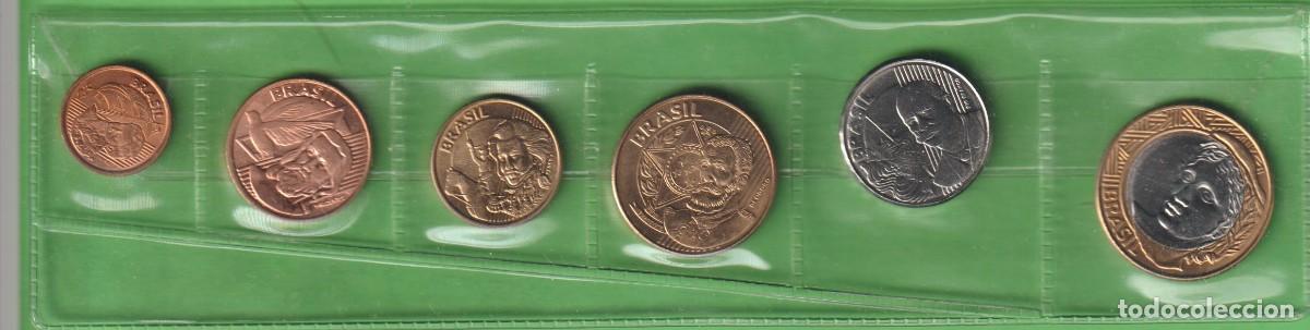 Monedas antiguas de Am&eacute;rica: MONEDAS EXTRANJERAS - BRASIL 6 VALORES - 1-5-10-25 Y 50 CTS. 1 REAL 2001-2-4 - KM-647 AL 652 (SC-)