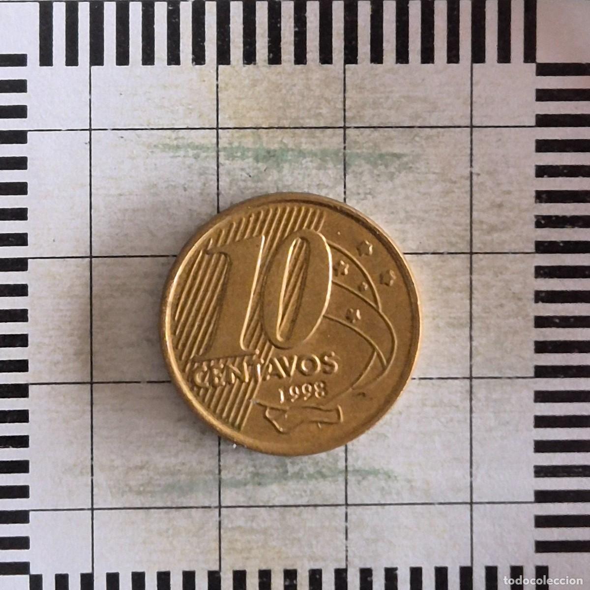 Monedas antiguas de Am&eacute;rica: 10 CENTAVOS, BRASIL. 1998. (KM#649). - Foto 2