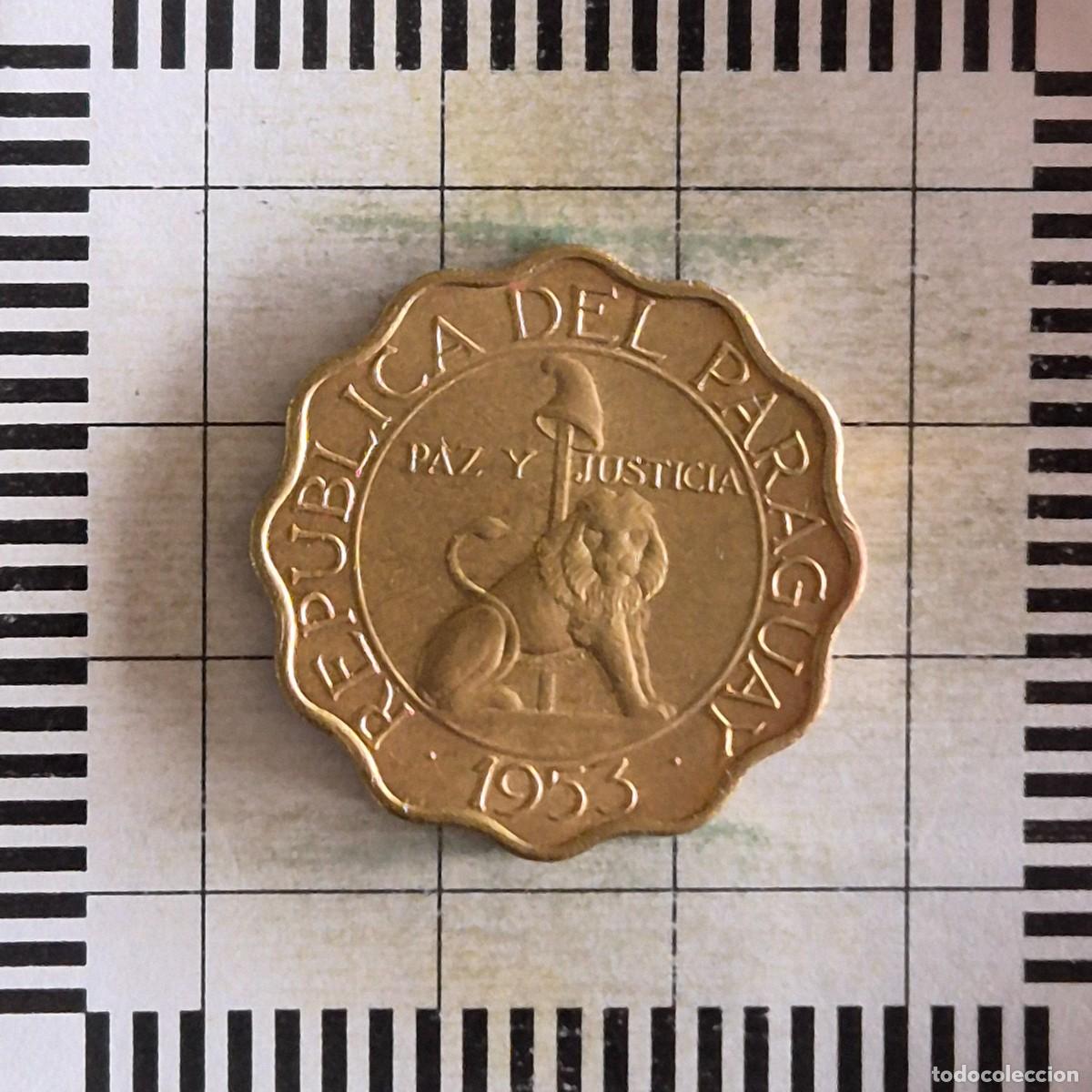 Monedas antiguas de Am&eacute;rica: 50 C&Eacute;NTIMOS, PARAGUAY. 1953. (KM#28).