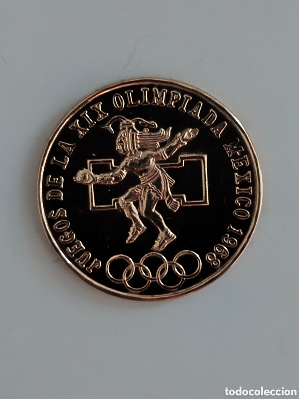 Monedas antiguas de Am&eacute;rica: 25 pesos M&eacute;xico 1968 plata 0.720 ba&ntilde;ada en oro