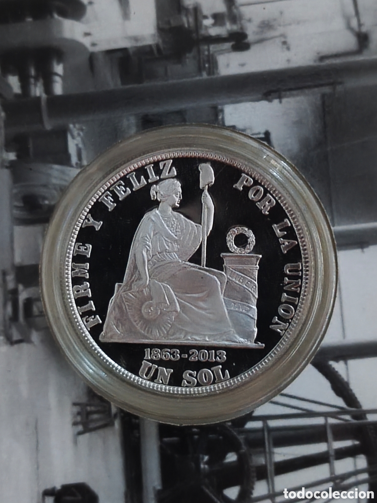 Monedas antiguas de Am&eacute;rica: Coincard 1 sol Per&uacute; 2013 plata 0.925 proof