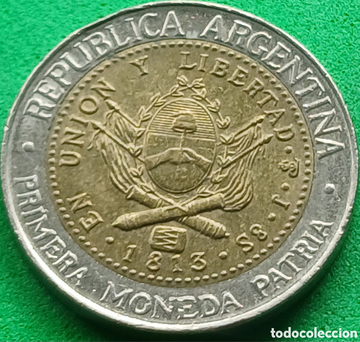 Monedas antiguas de Am&eacute;rica: Argentina 1 peso 2013 km#112.4 Primera Moneda Nacional