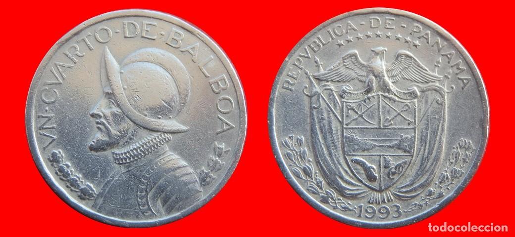 Monedas antiguas de Am&eacute;rica: 1/4 BALBOA 1993 PANAMA-144143