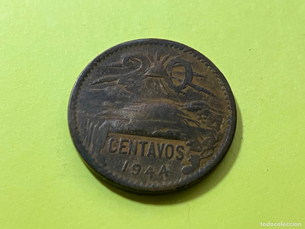 Monedas antiguas de Am&eacute;rica: Moneda de M&eacute;xico - 20 centavos - 1944 - Foto 1