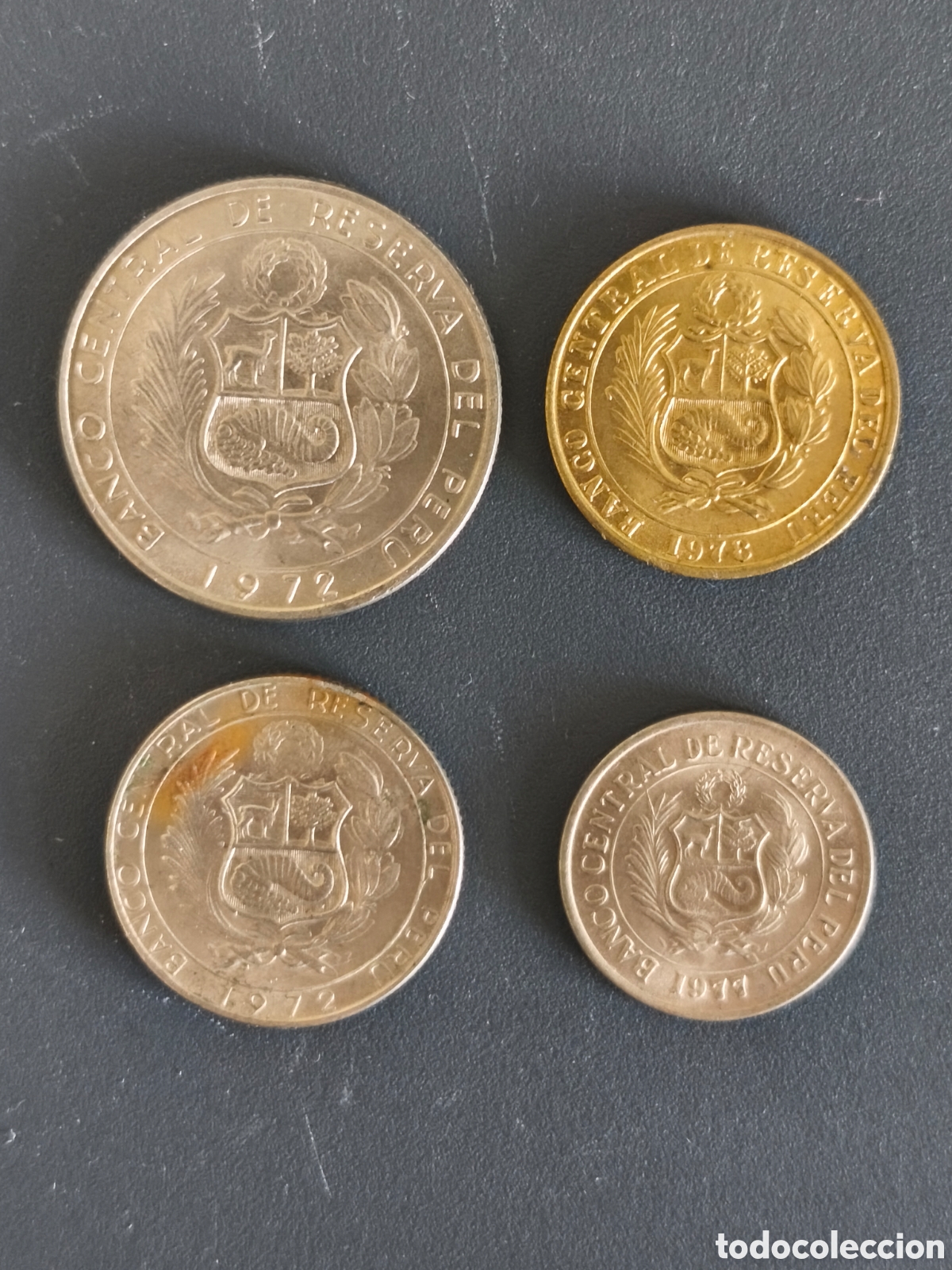 Monedas antiguas de Am&eacute;rica: Lote 4 monedas Per&uacute; Tupac Amaru - Foto 2