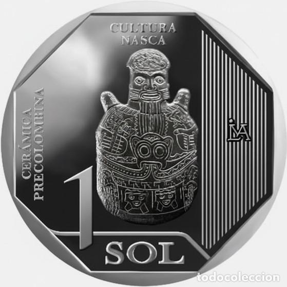 Monedas antiguas de Am&eacute;rica: Per&uacute; 1 sol 2025 KM#New Cultura Nasca - UNC/SC