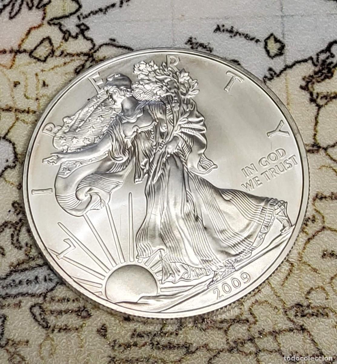 Monedas antiguas de Am&eacute;rica: 1 DOLAR DE PLATA DE ESTADOS UNIDOS DEL 2009.SIN CIRCULAR.1 ONZA PLATA 9999.