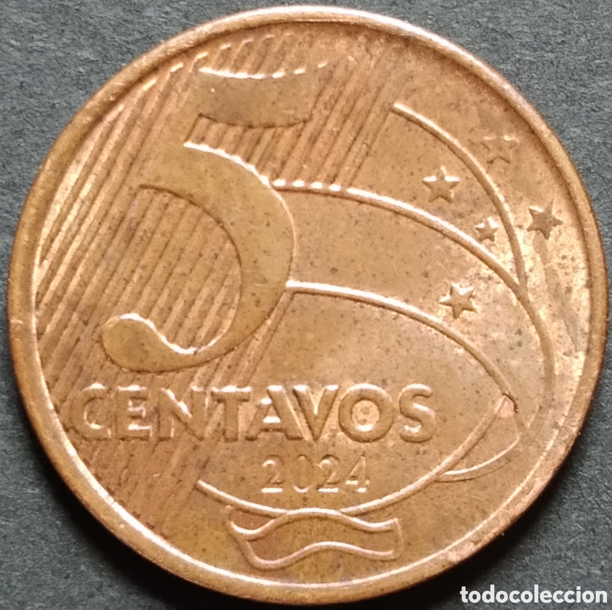 Monedas antiguas de Am&eacute;rica: MONEDA - BRASIL 5 CENTAVOS 2024