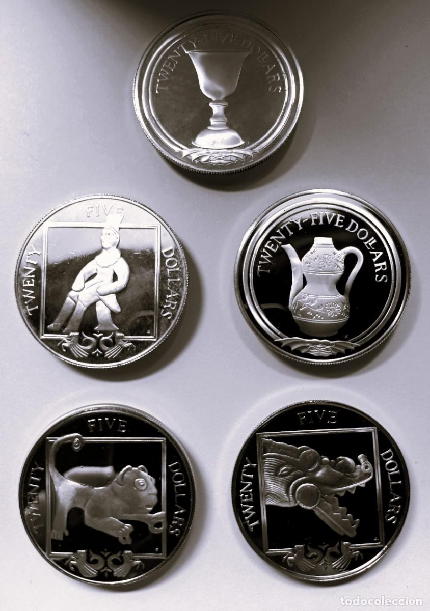 Monedas antiguas de Am&eacute;rica: ISLAS V&Iacute;RGENES BRIT&Aacute;NICAS. 5 MONEDAS DE 25$. PLATA. 1988. 3.- &rdquo;TESOROS ARQUEOL&Oacute;GICOS MARINOS&rdquo;