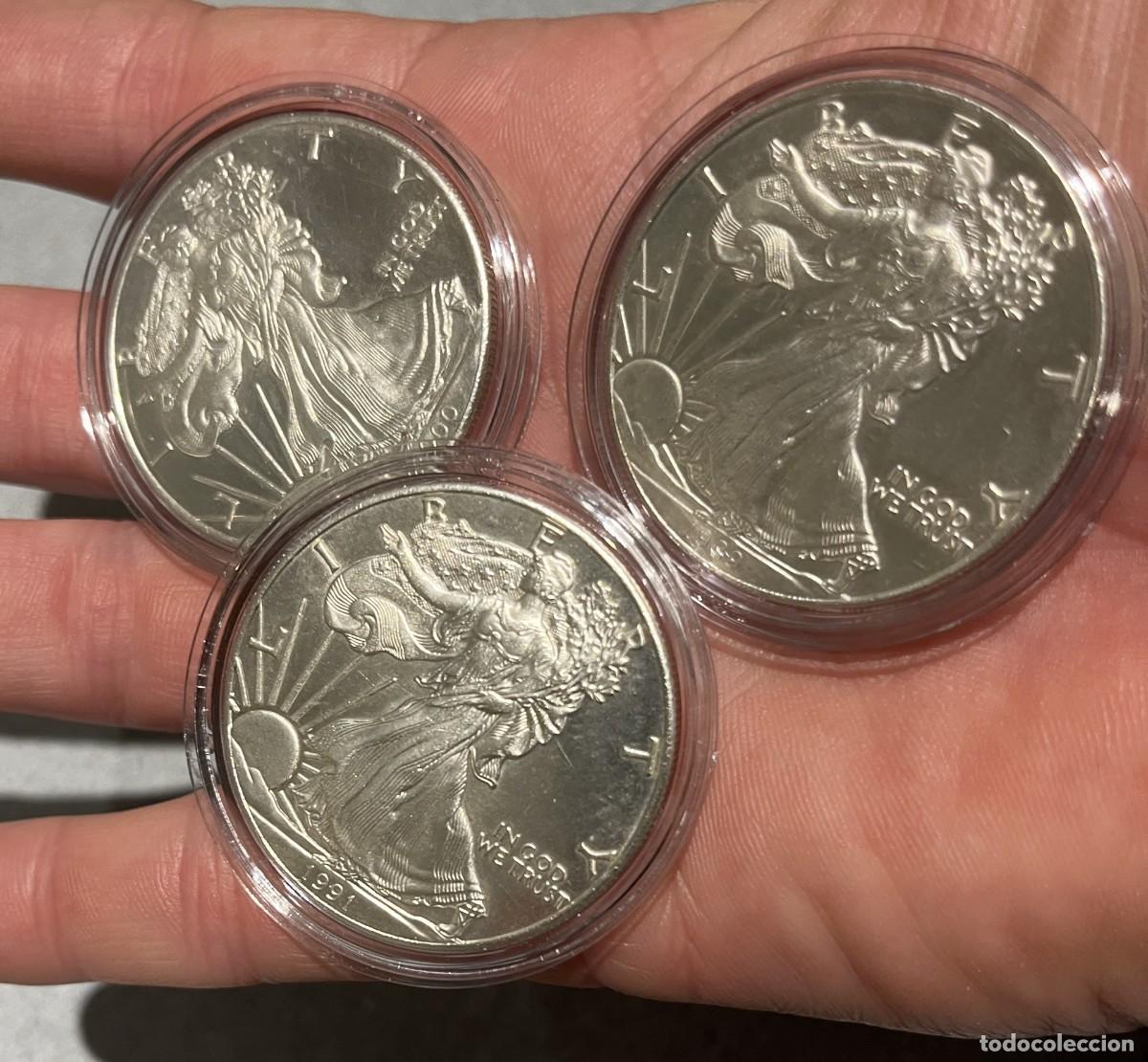 Monedas antiguas de Am&eacute;rica: Lote 3 Onzas Plata American Eagle
