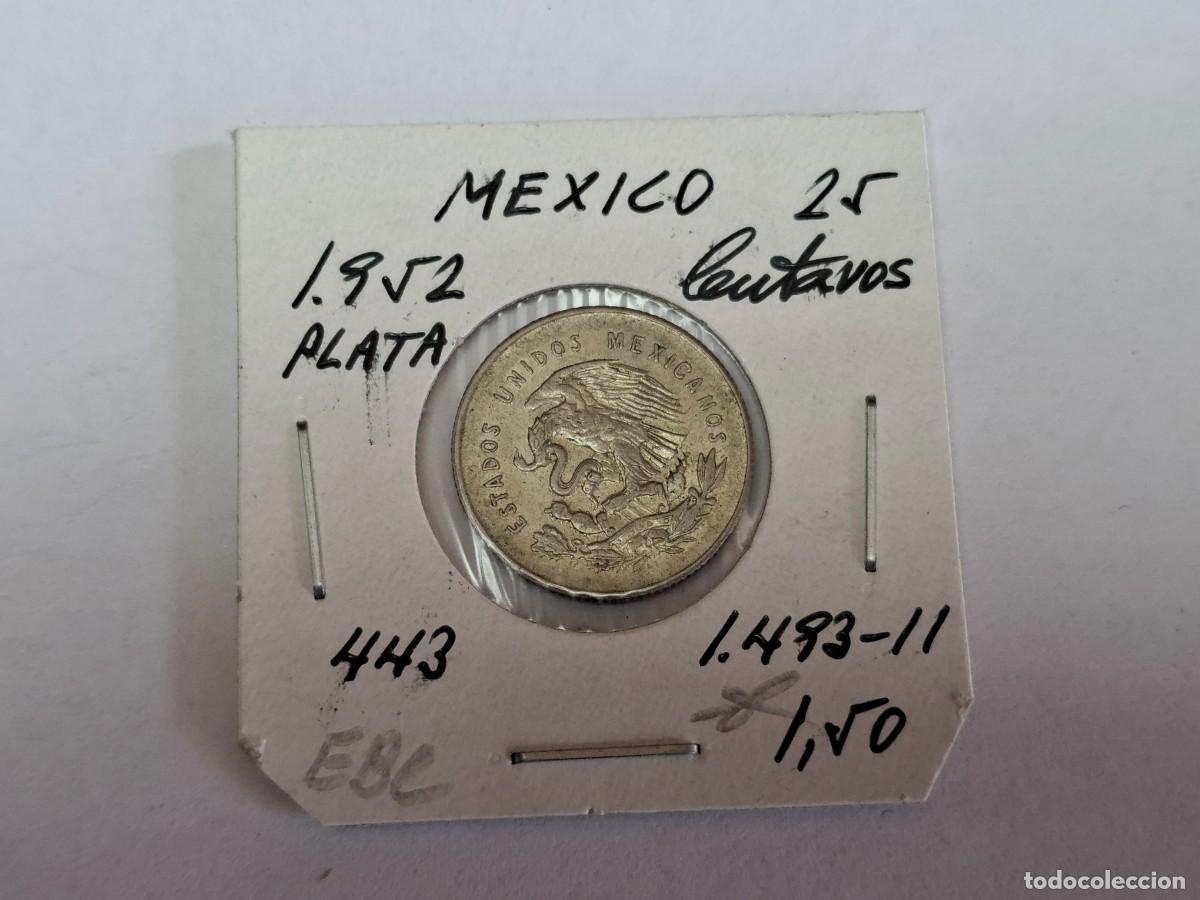 Monedas antiguas de Am&eacute;rica: 25 CENTAVOS de PLATA de 1952 KM 443 MEXICO en EBC